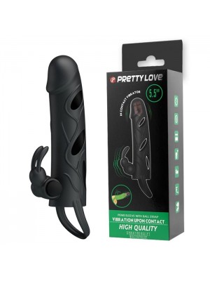 Titreşimli Klitoris Uyarıcılı Zenci Penis Kılıfı