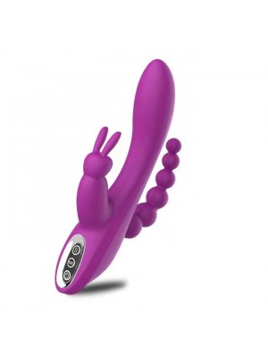 Klitoral & Anal Vajinal 3Yönlü Uyarıcılı Modern Vibratör
