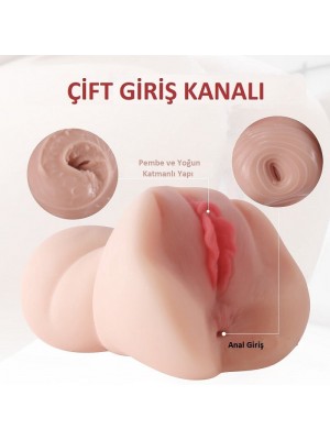Gerçekçi 3D Anal & Vajinal Masturbatör
