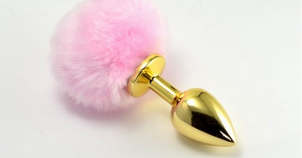 Gold Pembe Kuyruklu Metal Anal Plug