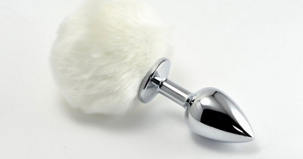 Gm Beyaz Kuyruklu Metal Anal Plug Gm Beyaz Kuyruklu Metal Anal Plug