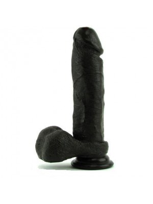 Man Size Ebony 8inch Vantuzlu Zenci Dildo
